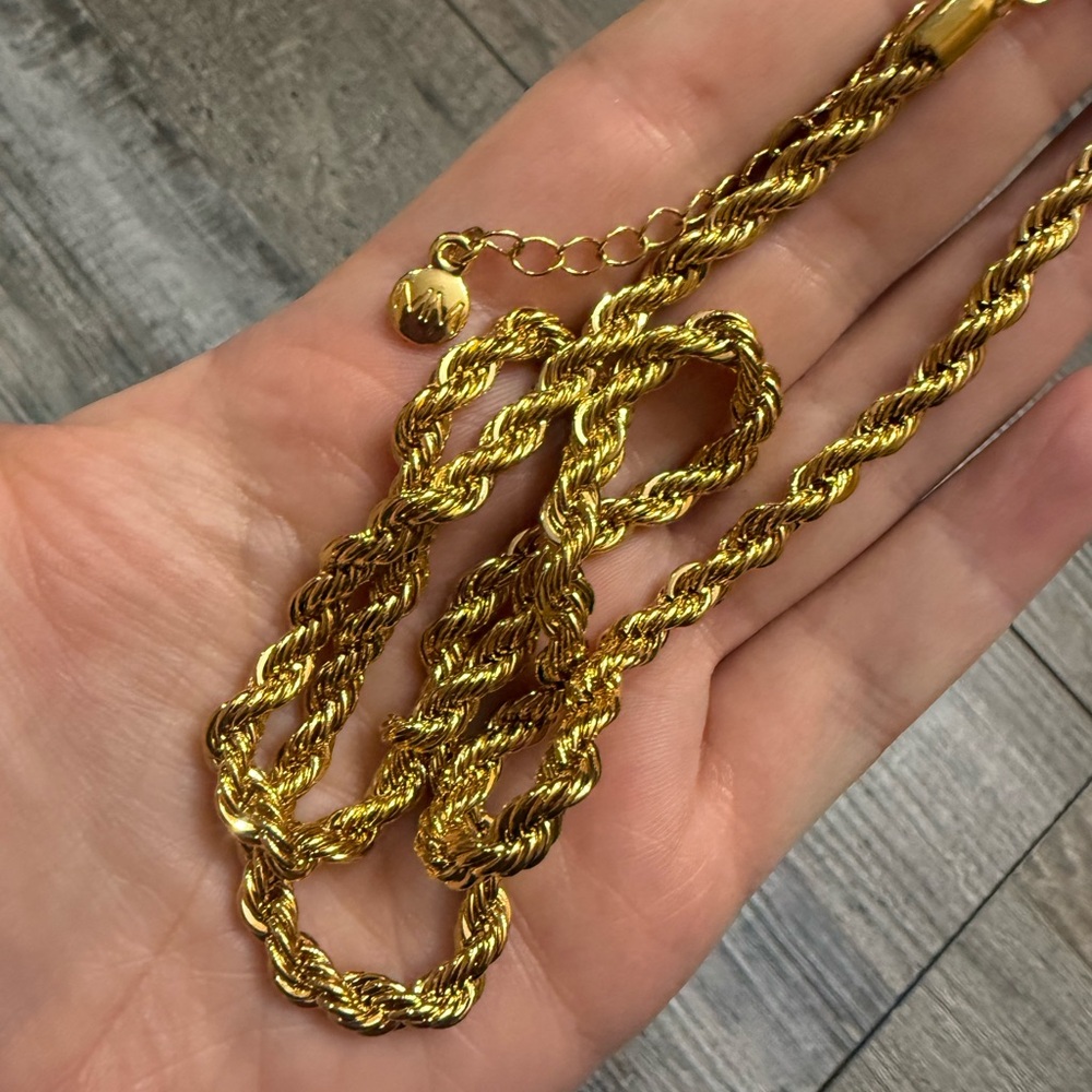 Mayamar Gold Rope Chain Necklace - Picture 3 of 3